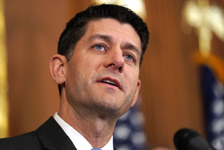 U.S. Speaker of the House Paul Ryan speaks to reporters at an enrollment ceremony for several House bills on Capitol Hill in Washington, D.C. on May 24, 2018.