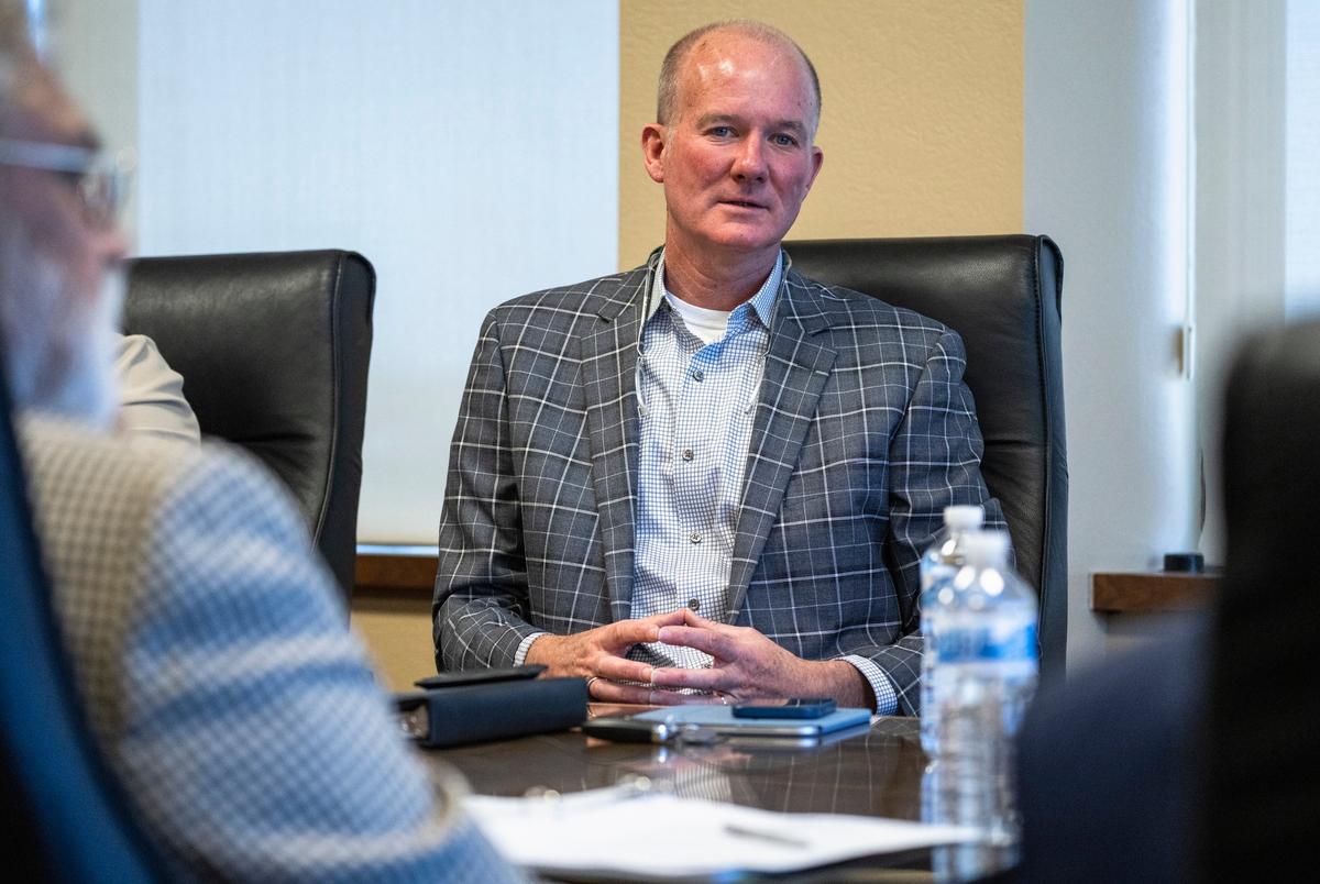 Alex Fairly attends a board of directors meeting for the Amarillo Economic Development Corporation on Monday, April 21, 2025, in Amarillo.