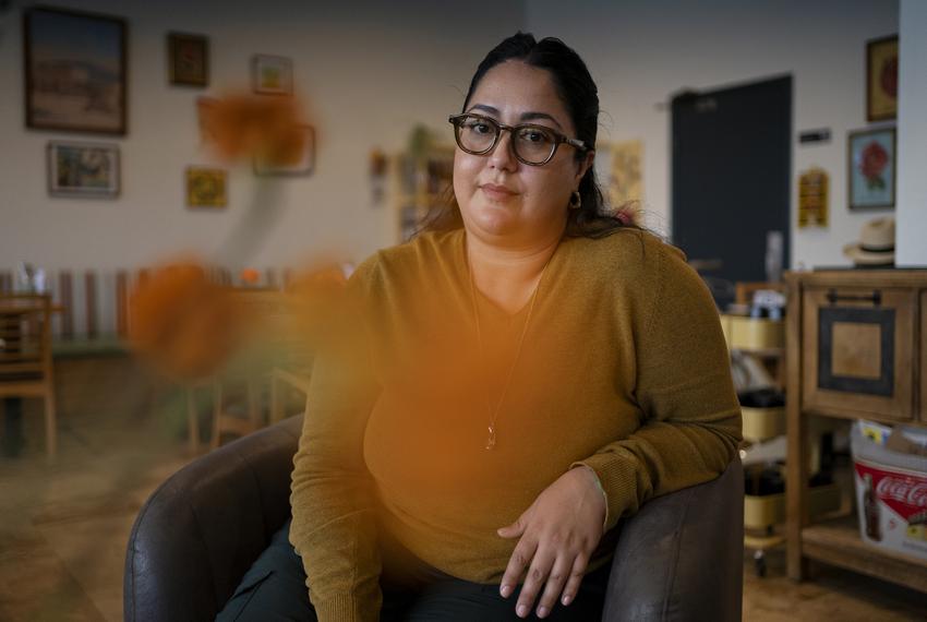 Victoria Elizondo, a DACA recipient and chef-owner of Cochinita & Co., poses for a portrait at her restaurant on November 8, 2024, in Houston, Texas.