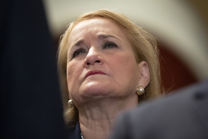 U.S. Rep. Sylvia Garcia, D-Houston, along with fellow House Impeachment Managers, attends a press conference on the upcoming impeachment trial at the Capitol in Washington D.C., on Tuesday, Jan. 21, 2020.