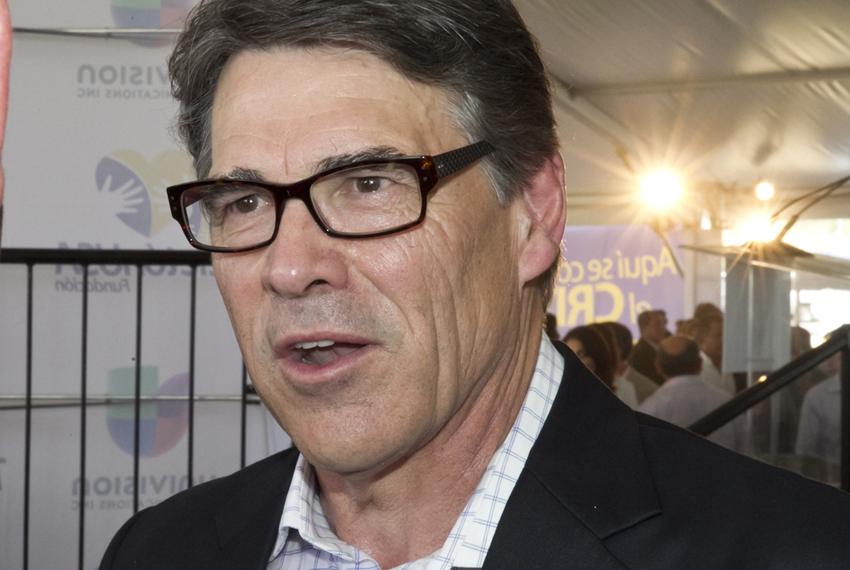 Gov. Rick Perry speaks to media after the groundbreaking ceremony of the Teletón USA children's rehabilitation center in San Antonio on Aug. 6, 2013.