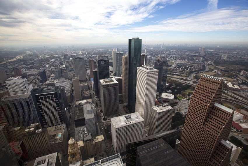 The Houston skyline.