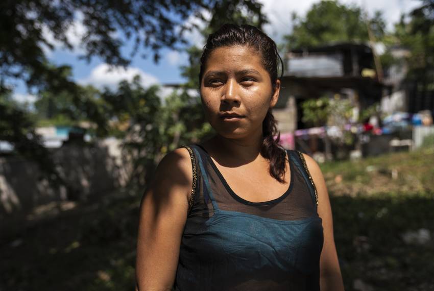 Honduran migrant Norma Leticia López, 21, poses for a photo on Oct. 26, 2018, in front of the migrant shelter Casa del Caminante Jtatic Samuel Ruiz García near Palenque, Chiapas. She left her country four days before she arrived to the shelter leaving behind two kids. Norma used to work at a bakery shop and says she did not make enough money to support her children; she says she could only afford rice and beans. "I want for my kids to have a better life, an education. A mother would do anything for her kids." Norma plans on crossing to the United States, work and send money to her mother who takes care of her children.