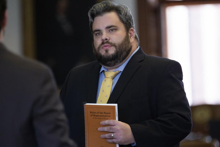 State Rep. Jonathan Stickland, R-Bedford, on the House floor on May 21, 2019.