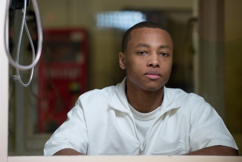 Scottie Louis Forcey, 21, photographed at the Barry B. Telford Unit in New Boston, Texas on July 2, 2013. Forcey is serving a life sentence without parole for a murder committed when he was 16.