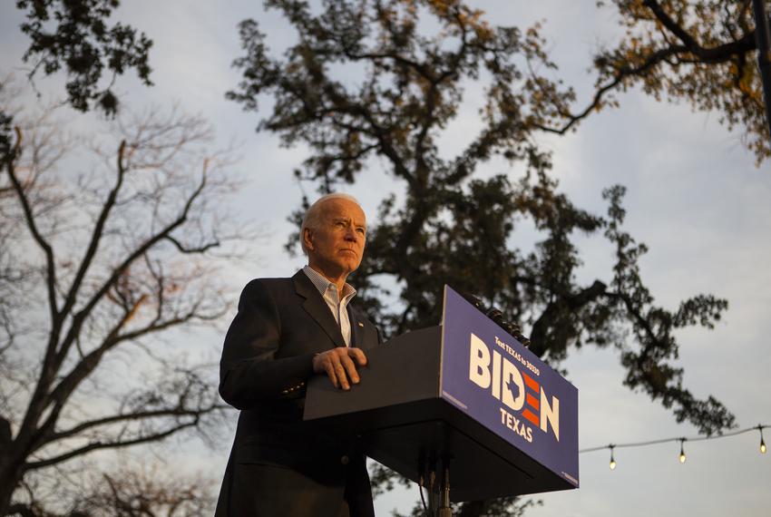 Democratic presidential candidate and former Vice President Joe Biden speaks at a community event in San Antonio on Dec. 13, 2019.