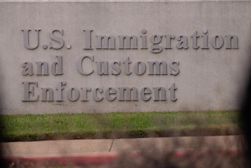 U.S. Immigration and Customs Enforcement facility in Dallas on Sept. 24, 2025.