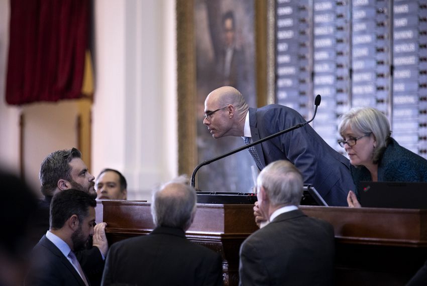 House Speaker Dennis Bonnen presiding over his first votes as speaker of the house. Jan. 9, 2019.