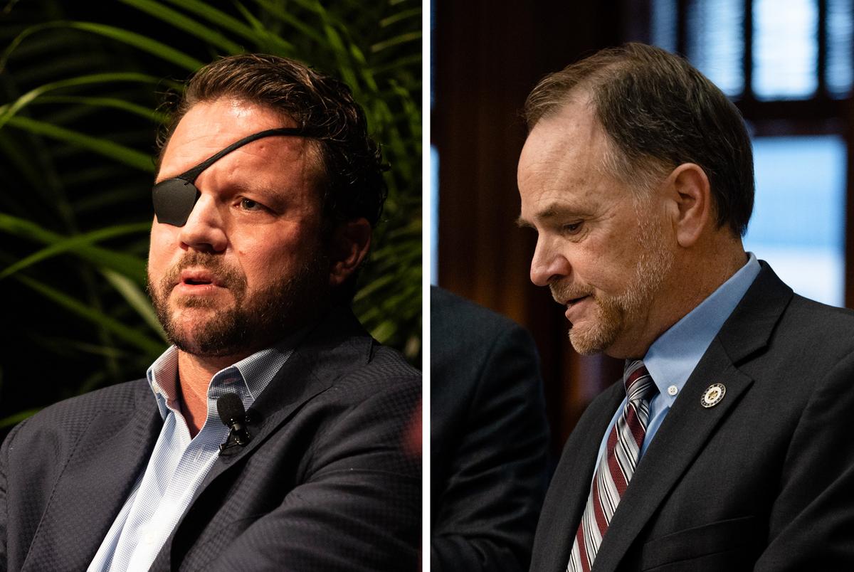 From left: U.S. Rep. Dan Crenshaw, R-Houston, and state Rep. Steve Toth, R-Conroe.
