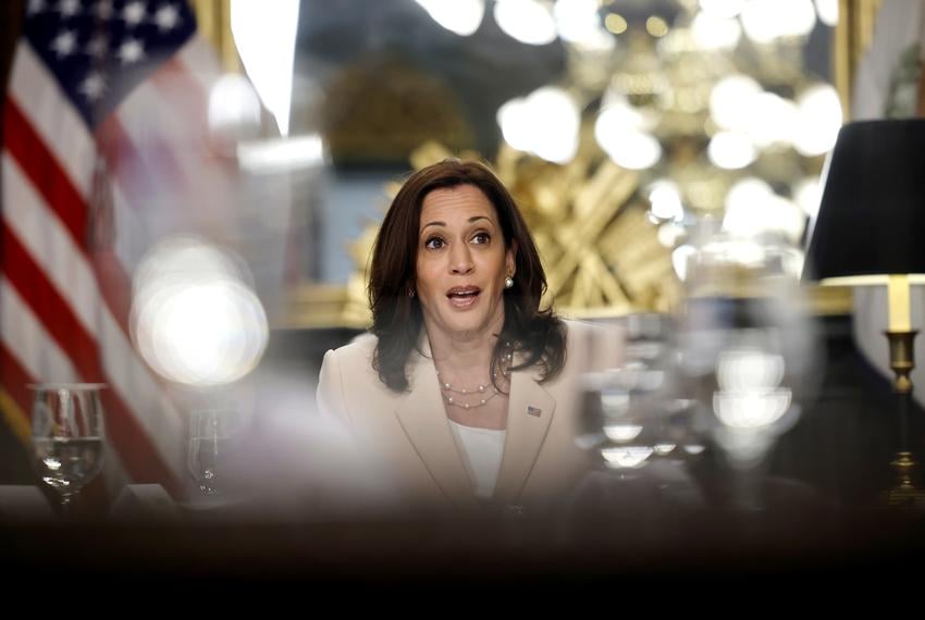 U.S. Vice President Kamala Harris at an event marking the anniversary of the Deferred Action for Childhood Arrivals (DACA) p…