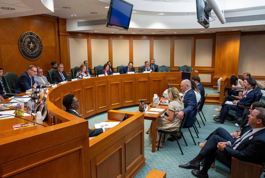 Camp Mystic parents speak during a panel testifying before the Senate Select Committee on Disaster Preparedness and Flooding on August 20, 2025. At right are Carrie and Doug Hanna, parents of Hadley Hanna who died on July 4, 2025.