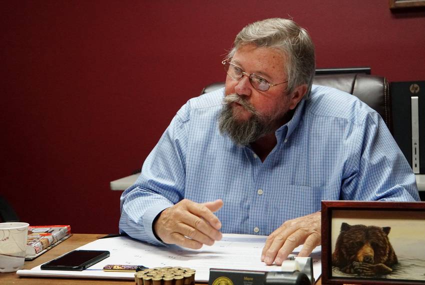 Joaquin Mayor Bill Baker explains the reason behind the anti-abortion ordinance that the town recently passed. Baker is serving his second non-consecutive term as mayor.