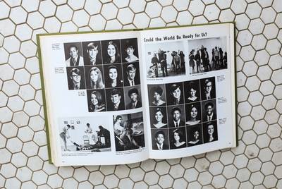 The 1971 Lobo yearbook features the newly desegregated faculty, staff, and students.