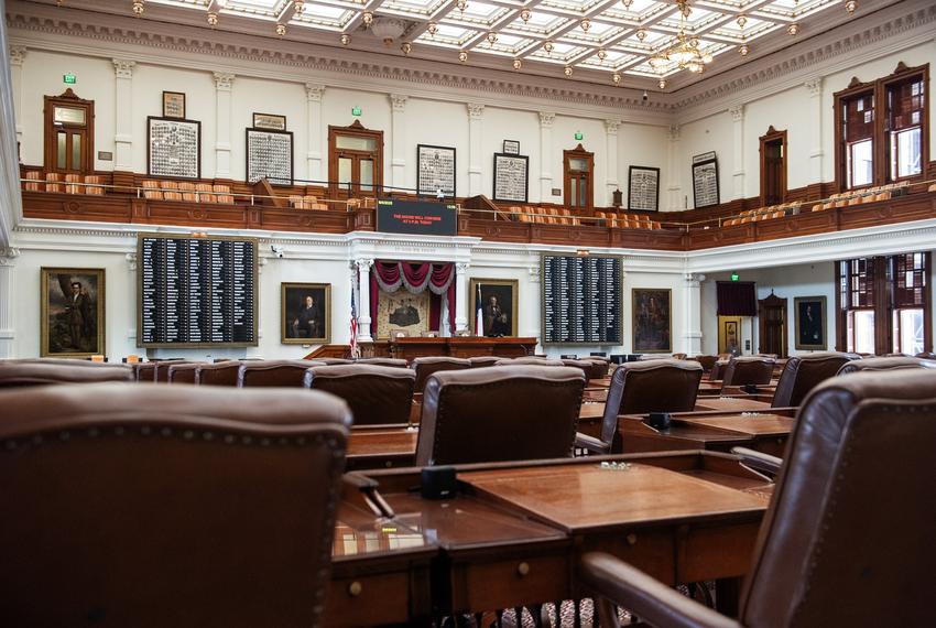 An empty House of Repersentive Chambers on Monday, Aug. 4, 2025 in Austin, Texas.