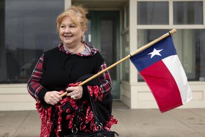 Brenda Moore is in Navasota to honor the passing of former President George H.W. Bush. Navasota is one of the towns through which the train carrying Bush's remains will pass. Moore said, 