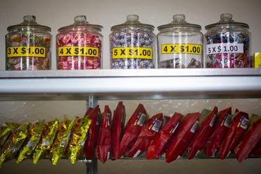 Honduran treats and snacks line the shelves at Harris County resident Irma Corado's business.