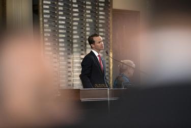 House Speaker Dade Phelan on the House floor on Sine Die on May 31, 2021.