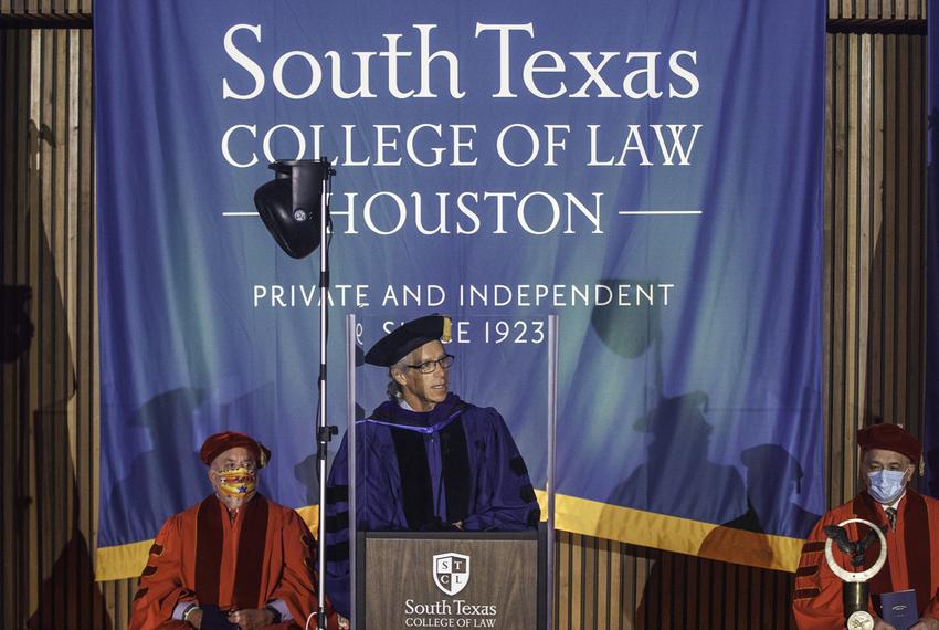 South Texas College of Law-Houston held it's 2019-20 hooding commencement ceremony in Houston on Oct. 17, 2020.