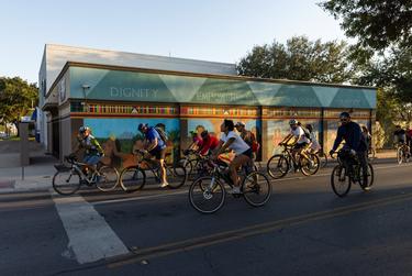 Bikers ride past the Whole Woman’s Health abortion clinic in McAllen on June 24, 2022. The clinic was the only one providing abortions in the Rio Grande Valley. South Texans for Reproductive Justice and Planned Parenthood South Texas organized the event hours after the Supreme Court of the United States overturned Roe v. Wade. The landmark decision ultimately ended abortion rights at the federal level.