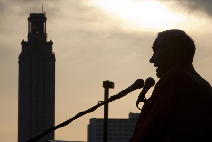 Ron Paul speaking at a rally at the University of Texas at Austin on April 26, 2012.