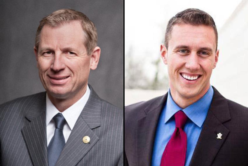 Republican candidates incumbent Byron Cook, left, and Thomas McNutt, right, run in the 2016 election for Texas House District 8.