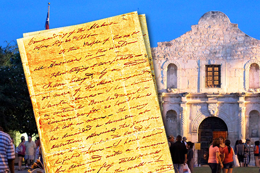 "Victory or Death" Letter to Return to Alamo for Exhibit The Texas