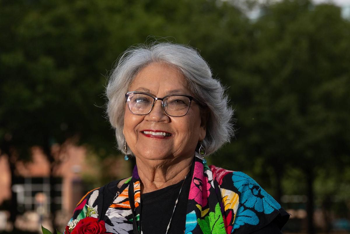 Martha Cotera, co-founder of La Raza Unida, works now as a librarian at the Benson Latin American Collection at the University of Texas at Austin. Sept. 15, 2022.