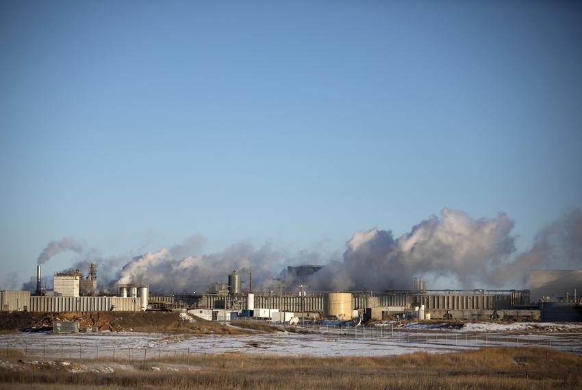 The JBS meat processing plant in Cactus on Jan. 29, 2020.