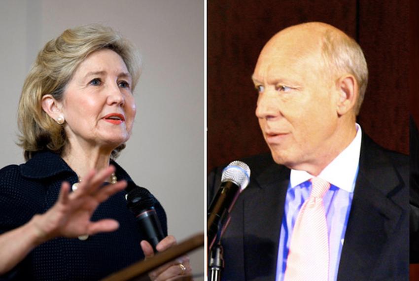 Sen. Kay Bailey Hutchison and Houston mayor Bill White.