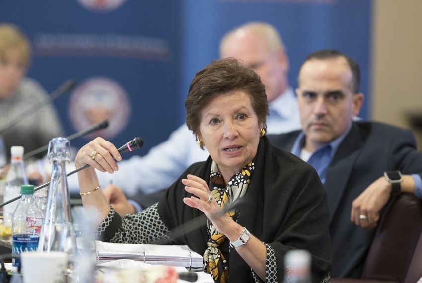 Sara Martinez Tucker, chair of the University of Texas System Board of Regents, at a July 2017 meeting.