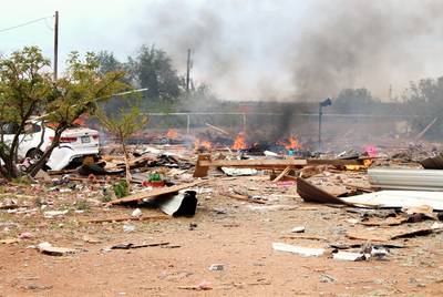 Remains of the Tercero family home outside Midland.