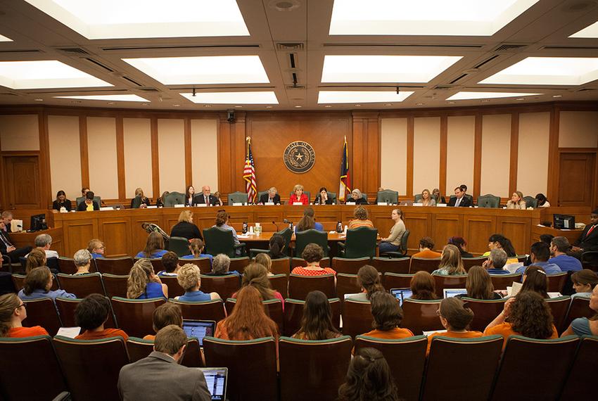 A hearing on Senate Bill 1 is shown on July 8, 2013.