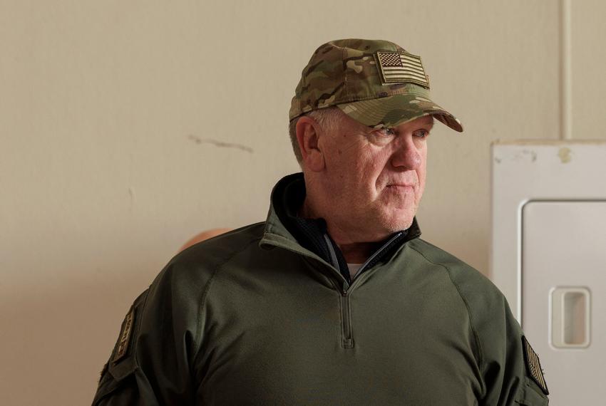 Tom Homan, President Donald Trump's "border czar" appointee, at a Thanksgiving dinner event for Texas Department of Public Safety troopers and National Guard troops in Edinburg on Nov. 26, 2024.