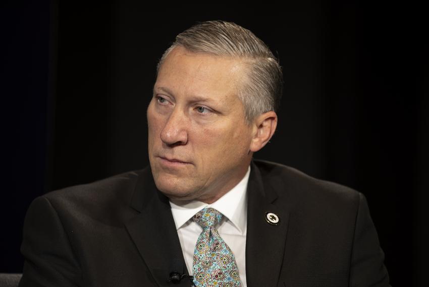 State Rep. Drew Springer, R-Muenster, spoke during a Texas Tribune panel in 2019.