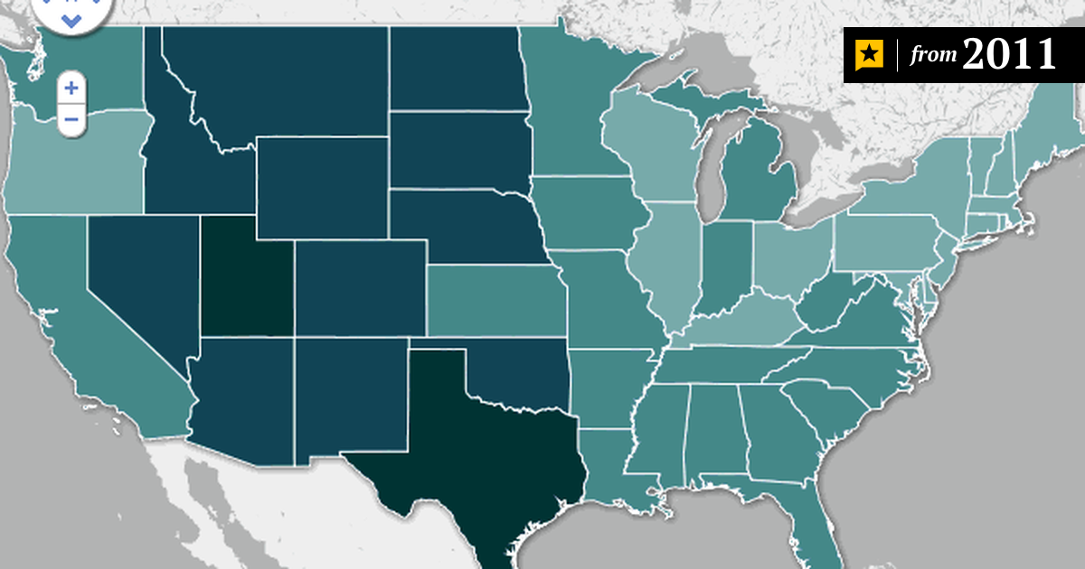 Interstate Speed Limit Map Map Visualizes Speed Limits By State The Texas Tribune