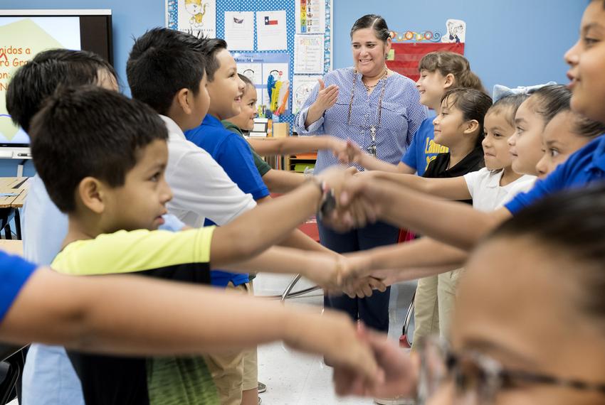 Isabel Nava teaches second and third grade ESL classes at Lamar Elementary School in San Antonio.