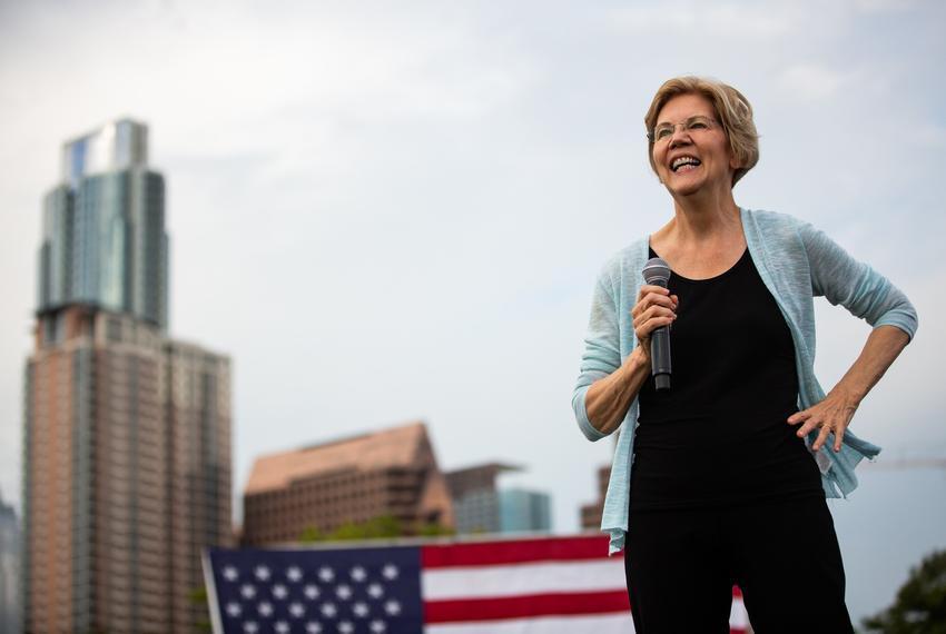 Democratic presidential candidate and U.S. Sen. Elizabeth Warren, D-Massachusetts, speaks at a town hall held in Austin on Sept. 10, 2019.