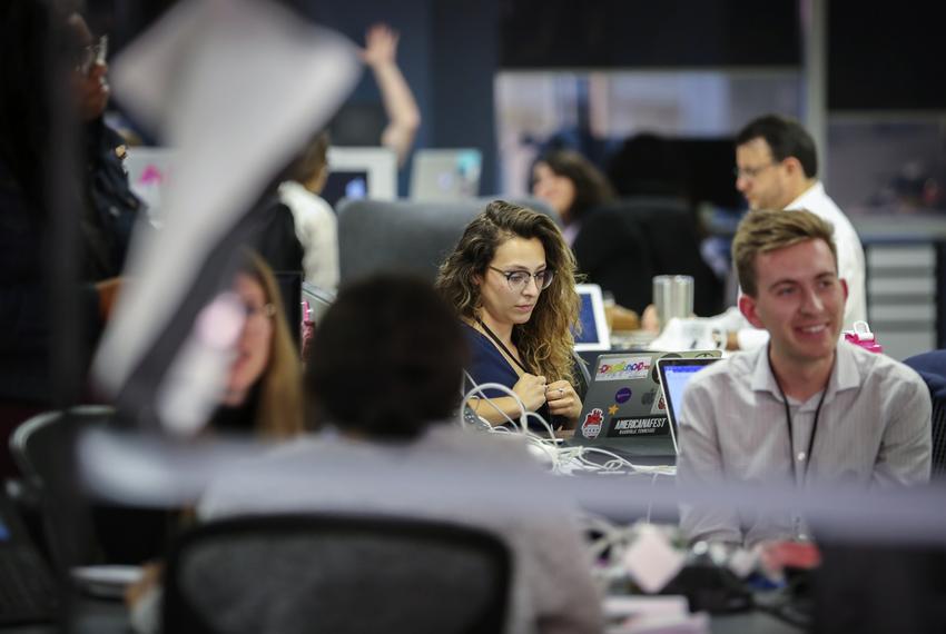 Scenes from The Texas Tribune newsroom on Election Day, Nov. 6, 2018.