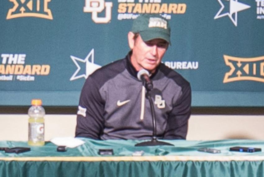 Baylor University football head coach Art Briles speaks at a press conference on the Baylor campus on Sept. 6, 2014.