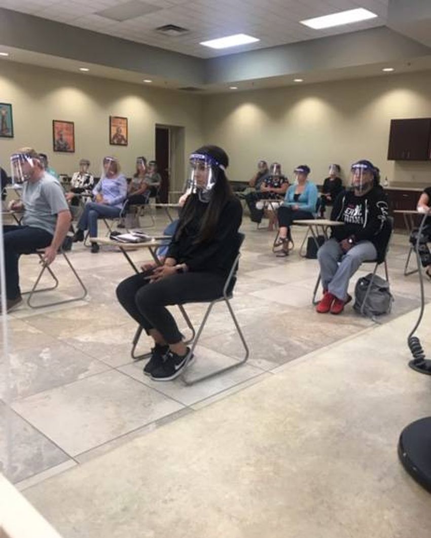 Potter County held jury selection in an Embassy Suites ballroom next to the courthouse.