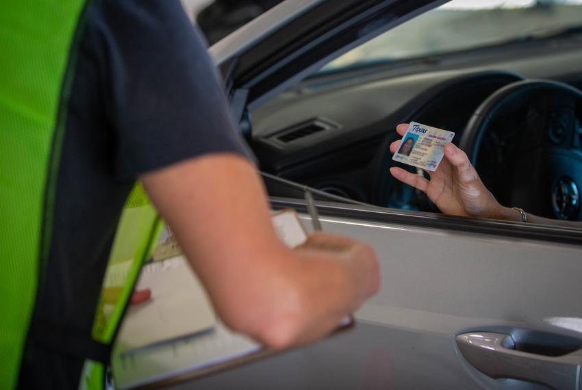 A ballot drop-off location in Austin on Oct. 1, 2020, where voters can safely hand deliver their ballots by Election Day.