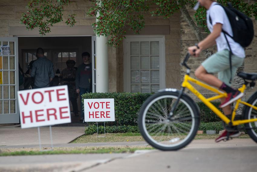 Williamson Co. residents vote at Southwestern University’s Howry Center in Georgetown on March 3, 2020.