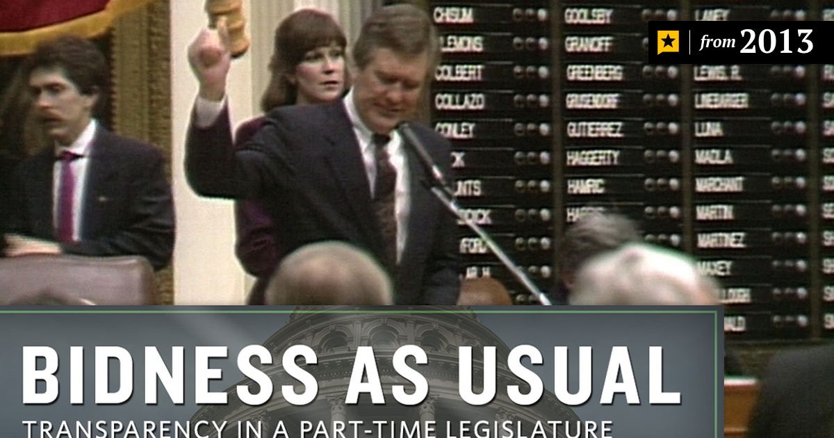 Texas Ethics, Then and Now The Texas Tribune